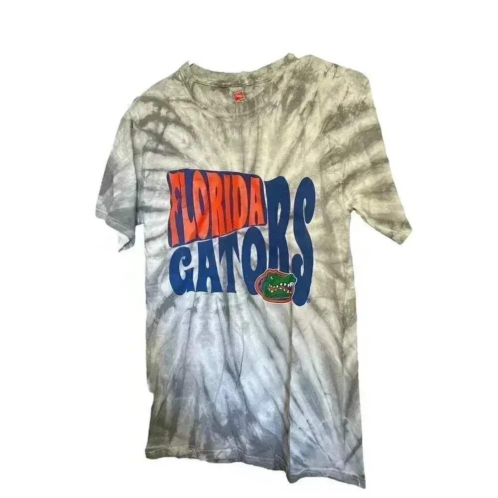 FLORIDA GATORS SIZE SMALL TIE DYE GRAY TEE SHIRT